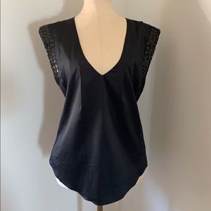 Black silk 7 for all Mankind blouse